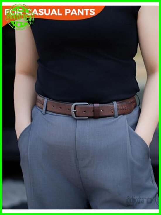 Casual Leather Belt with Metal Buckle 1.3\